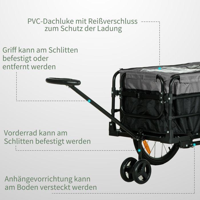 Actual product image Swisshandel24 2-in-1 bicycle trailer Cargo trailer Transport trailer for bicycle with 20 inch pneumatic tyres 40