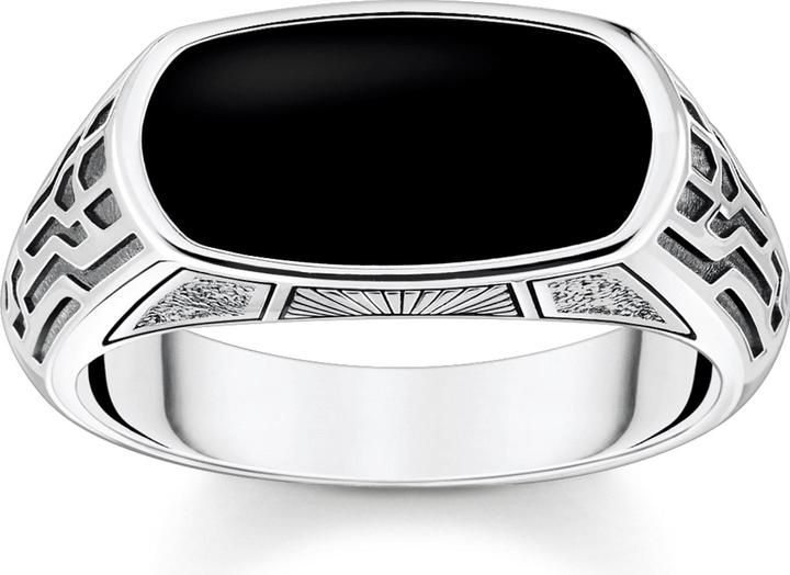 Thomas Sabo Ring mit Schwarzem Onyx Silber