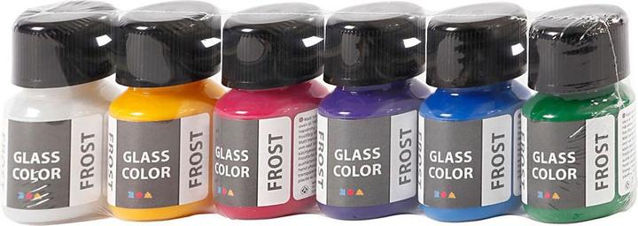 Actual product image Creativ Company Glass colour Frost glass colour, 6x30ml (Multicoloured, 180 ml)