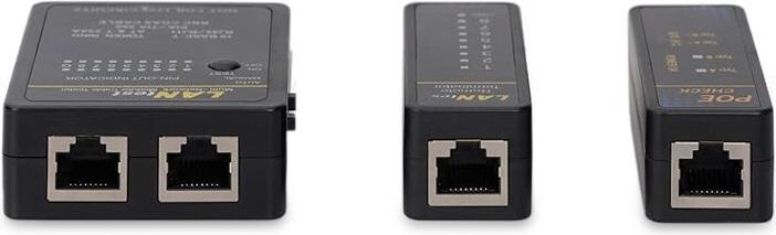 Image du produit equip Testeur de câbles réseau pour câbles RJ11/RJ12/BNC, noir