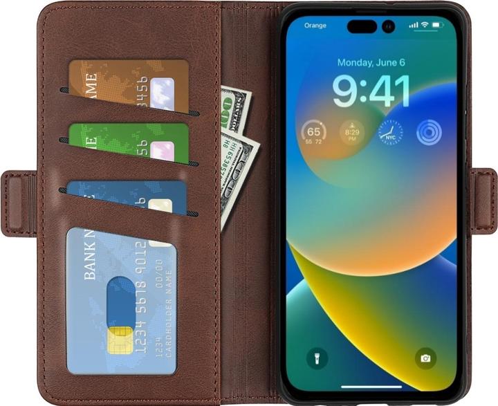 Actual product image Screenguard Apple iPhone 14 Pro Max CardLounge Leather Case (Apple iPhone 14 Pro Max)