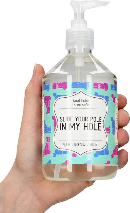 Image du produit Pharmquests Anal Lube - SLIDE YOUR POLE IN MY HOLE - 500 ml (500 ml)