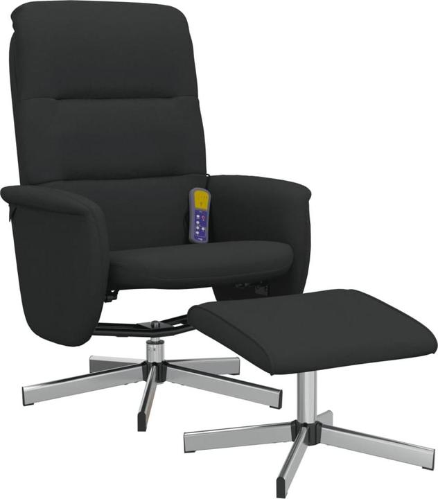 Produktbild VidaXL Massagesessel mit Fusshocker Schwarz Stoff,Farbe