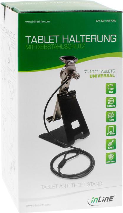 Immagine prodotto InLine Porta tablet universale 10"-13" con blocco di sicurezza 1