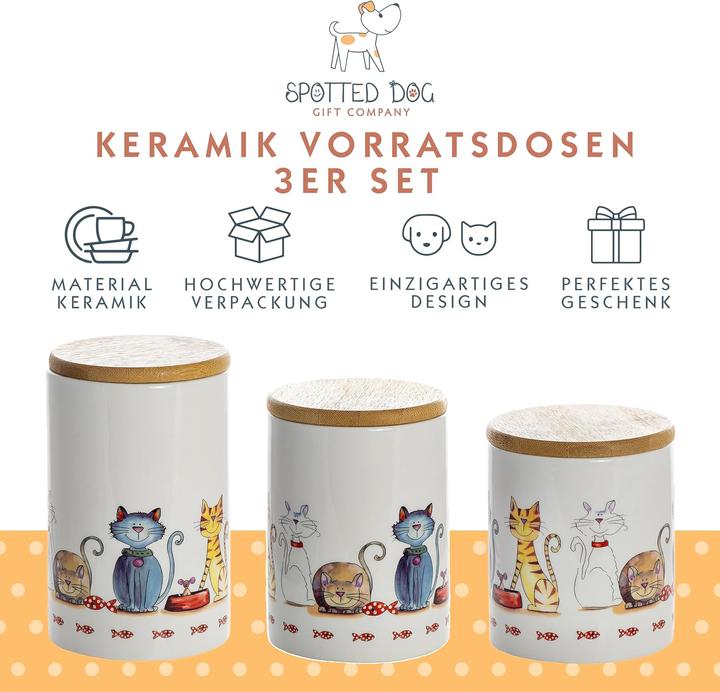 Image du produit Spotted Dog Set de 3 boîtes à provisions