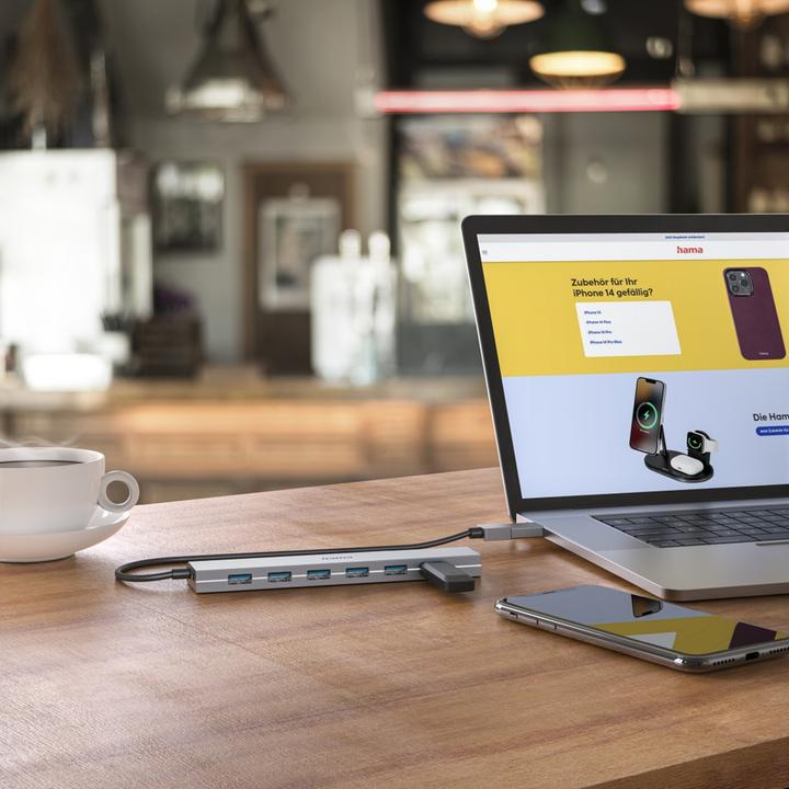 Actual product image Hama 7 Port USB-Hub (USB-C, 7 Ports)