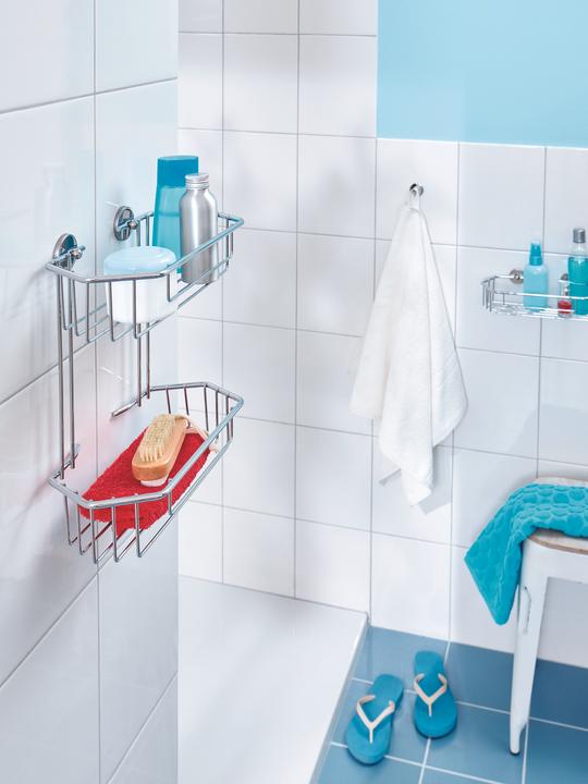 Produktbild tesa BAATH+ Duschkorb inkl. Klebelösung ohne Bohren