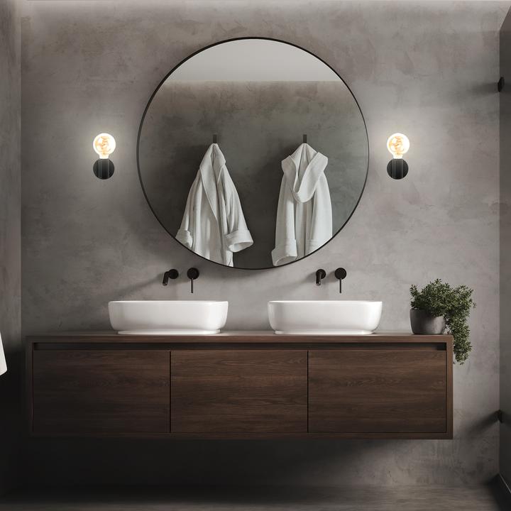Immagine prodotto Briloner Lampada da parete per bagno, nera, 1xE27/max. 10W escl. (0 lm)