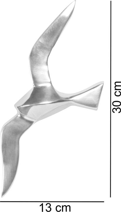 Actual product image FineBuy Wall decoration seagull aluminum 30 cm
