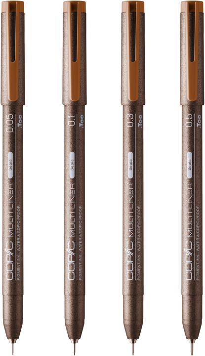 Image du produit Copic Multiliner Sepia Set, 4 pièces assorties (Sépia, 4 x)