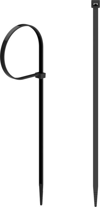 Actual product image Hama Cable ties, 4.8 x 200 mm, black, 50 pieces (Plastic cable ties, 200 mm, 50 pcs.)