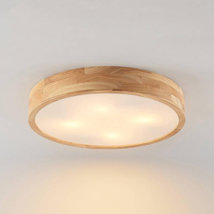 Produktbild Lindby Tanju Deckenleuchte, Eichenholz Ø 50 cm (E27)
