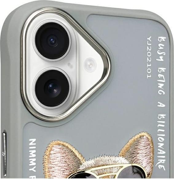 Immagine prodotto Dog & Bone Nimmy case iPhone 16 6.1" gray Glasses Cool Dog (Apple iPhone 16)