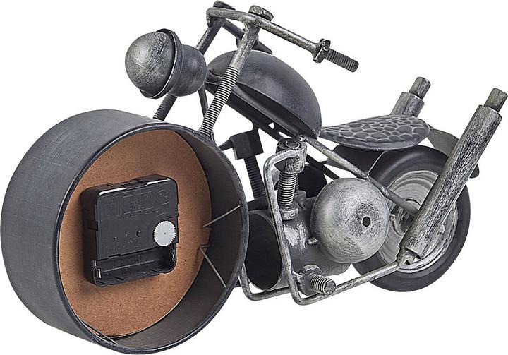 Produktbild Beliani Tischuhr schwarz / silber Motorradform 19 cm BERNO