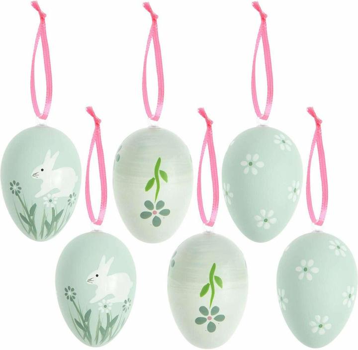 Rico Design Deko-Eier Set, Grn, 6 Stck, 6 x 4cm (6 x)