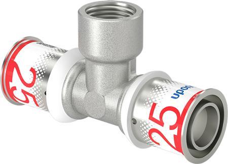 Immagine prodotto Uponor Tee a pressione MLC mf. 25-1/2-25 - per sistemi di riscaldamento a pavimento, acqua calda e (Collegamento alla stampa)