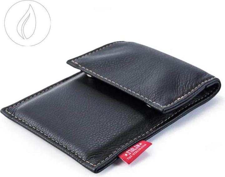 Immagine prodotto Stalin PhoneBag in vera pelle Big+ nera con cuciture grigio scuro (Universale)