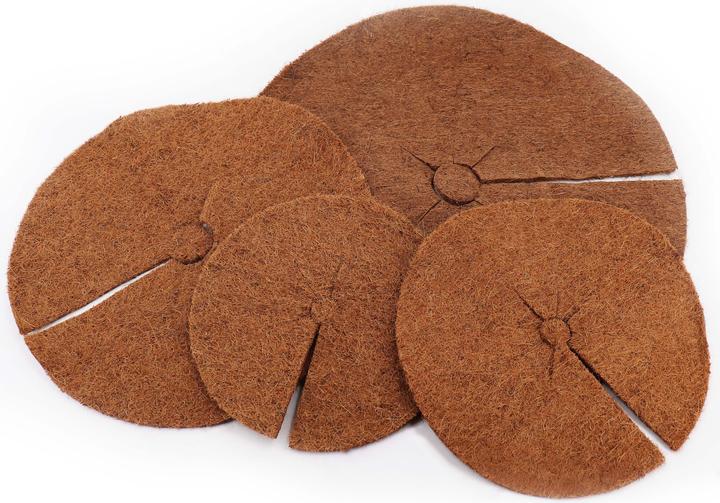Actual product image Aquagart 2 Kokos Mulchscheiben 30cm Kokofasermatte Kokosfaser Pflanzenschutzmatte Kokos