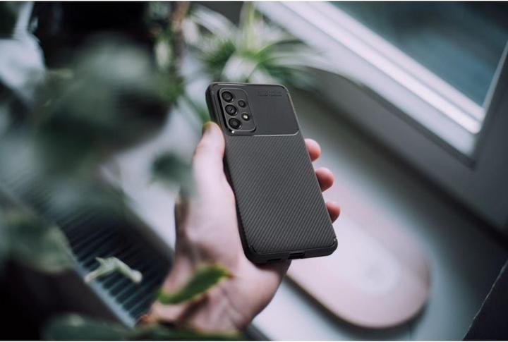 Produktbild OEM Back panel cover Case CARBON PREMIUM for SAMSUNG A34 5G black (Samsung Galaxy A34 5G)