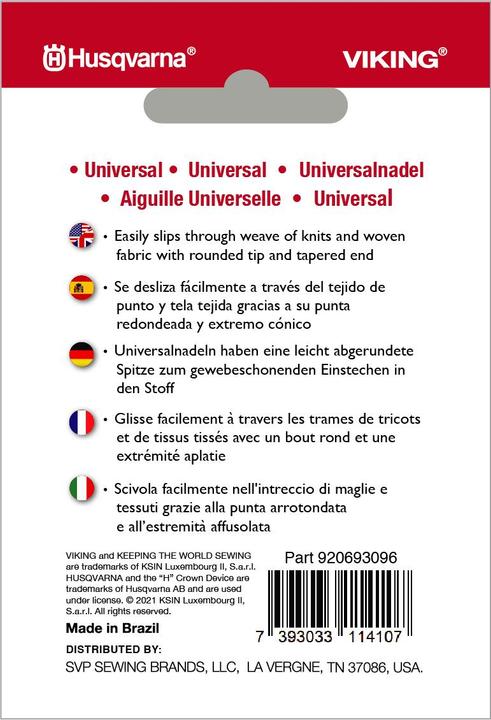 Husqvarna Universalnadel 70/10, 10 Nadeln