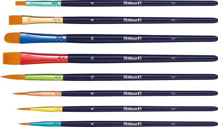 Actual product image Pelikan Brush set with 8 synthetic brushes, number of brushes: 8 pieces