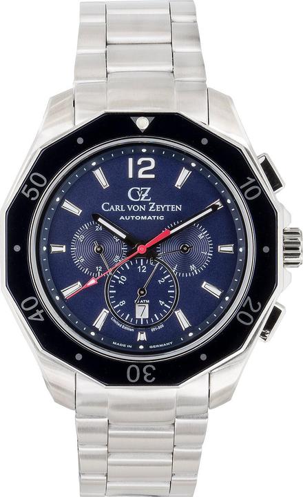 Actual product image Carl von Zeyten CVZ0079BLMS Hausach Automatic 46mm 10ATM (Analogue wristwatch, 46 mm)