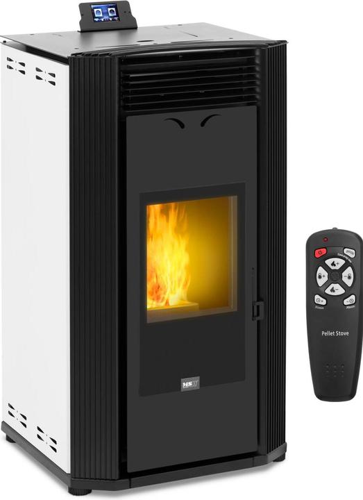 Produktbild MSW Pelletofen wasserführend 24 kW 400 m³ / 35 L Pellet-Kaminofen Pelletkamin (24000 W)
