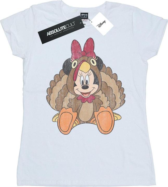 Actual product image Disney Womens/Ladies Minnie Mouse Thanksgiving Turkey Costume Cotton T-Shirt (XL)