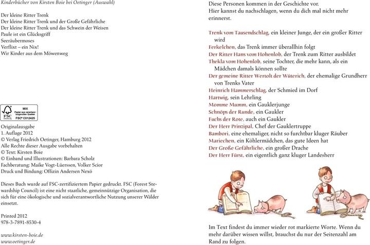 Actual product image Der kleine Ritter Trenk und fast das ganze Leben im Mittelal (German, Kirsten Boie, 2012)