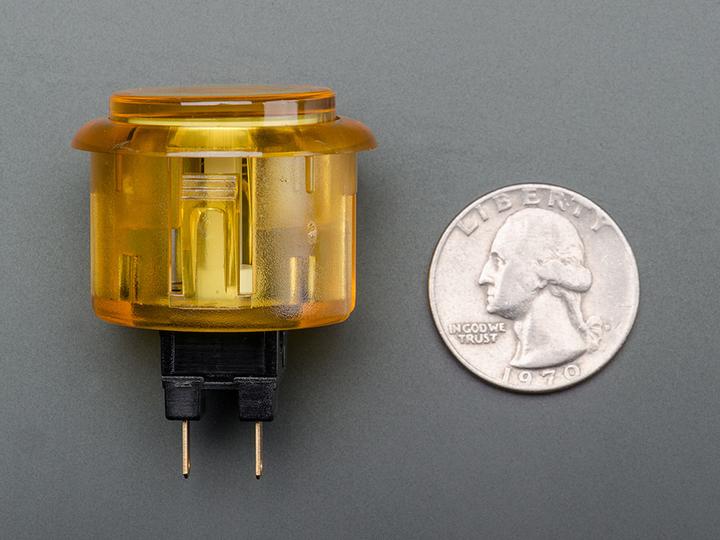 Immagine prodotto OEM Pulsante Arcade 30mm giallo trasparente