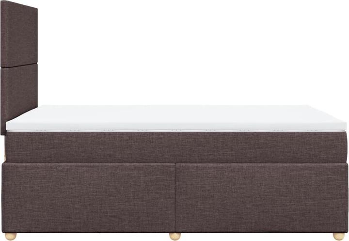 Produktbild VidaXL Boxspringbett Polsterbett Bett mit Matratze Dunkelbraun 120x190cm Stoff (120 x 190 cm)