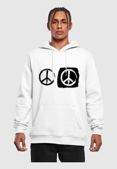 Produktbild Merchcode Peace - Double Peace White Heavy Hoody - 161365 (L)