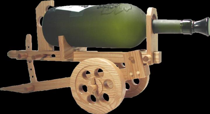 Immagine prodotto Mayer - the gift factory Holz-Kanone als Flaschenhalter (Portabottiglie da vino)