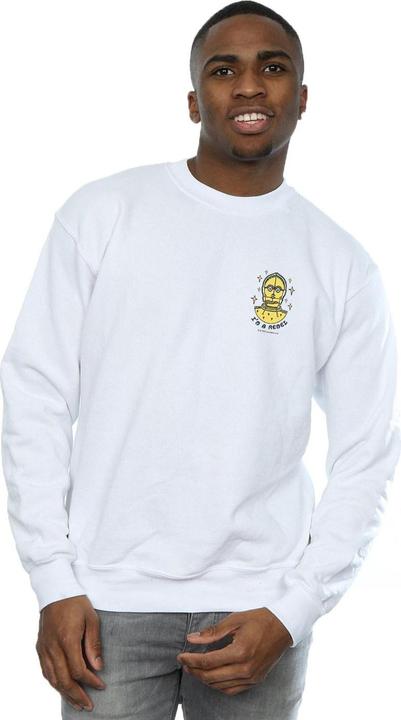 Actual product image Star Wars Mens C-3PO I'm A Rebel Chest Print Sweatshirt (XL)
