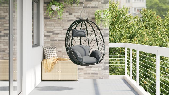 Produktbild VidaXL Hängesessel Korb Ohne Gestell Poly Rattan (120 kg)