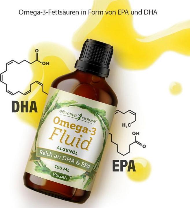 Produktbild Effective Nature Omega-3 Algenöl vegan (1 Stück, Flüssigkeit)