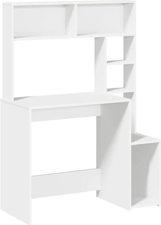 Produktbild VidaXL Schreibtisch mit Regal Weiss 100x45x140 cm Holzwerkstoff Bürotisch Tisch (100 x 45 x 140 cm)