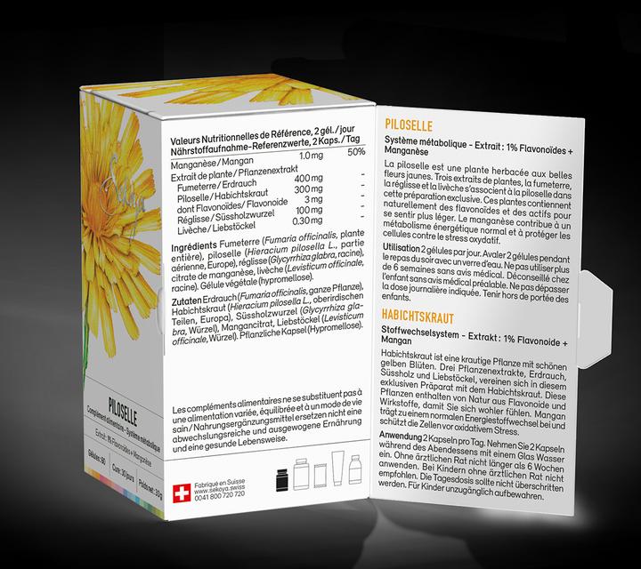 Immagine prodotto Sekoya Hawkweed | Integratore per la ritenzione idrica (60 Pezzo/i, Pillole)