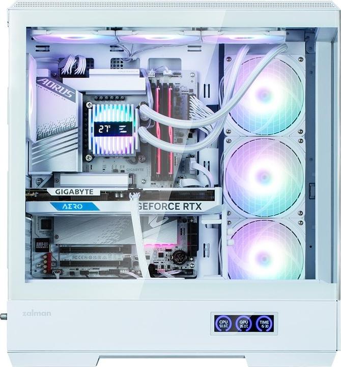 Image du produit Zalman GHE P50 DS ATX Boîtier en verre trempé Panoramic View - Blanc (ATX)