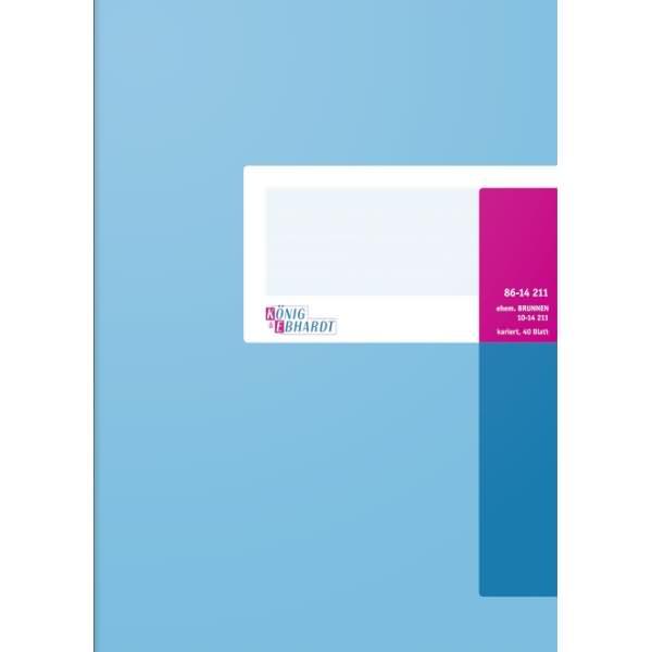 Actual product image König & Ebhardt Business book, high-gloss lacquered cardboard, squared, A4 (A4, Checked, Hardcover)