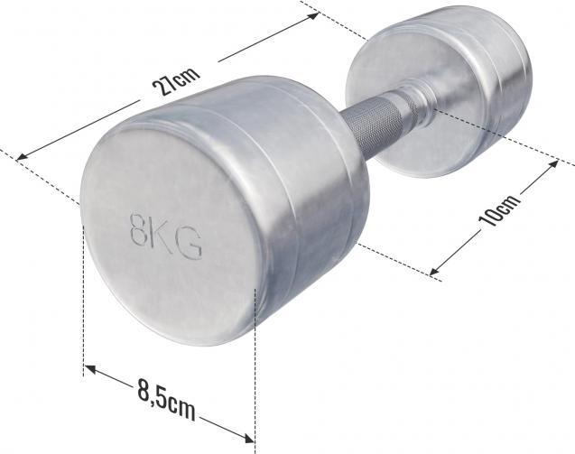 Actual product image Gorilla Sports Chrome dumbbells (2 x 8 kg)