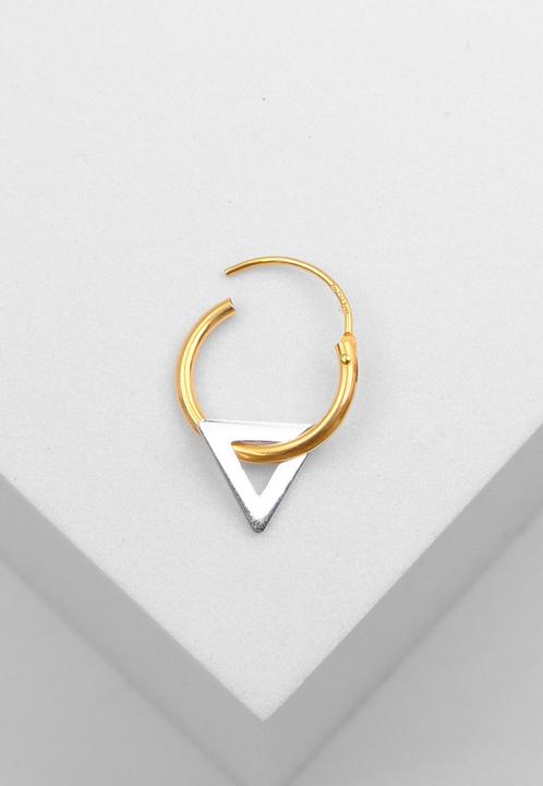 Immagine prodotto Muau Singola creola con triangolo (750, Oro bianco, Oro giallo 18 K)