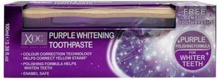 Actual product image Xpel Oral Care Purple Whitening Toothpaste Set - Toothpaste + Bamboo Toothbrush 100ml (100 ml)