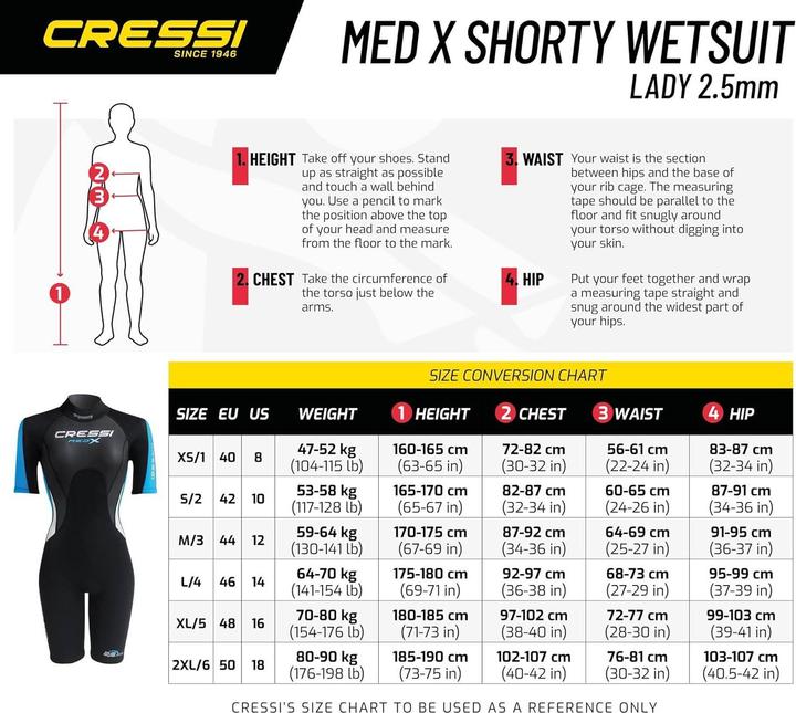 Actual product image Cressi Med X (2.5 mm, XL)