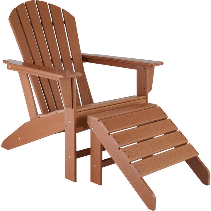 Image du produit tectake Chaise de jardin JOAN avec repose-pieds