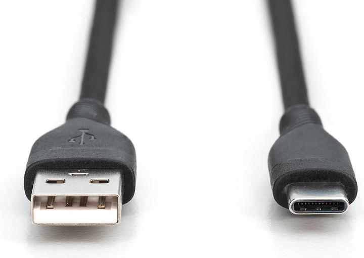 Produktbild Digitus USB-C Silikon Anschlusskabel, 1m, schwarz (1 m, USB 2.0)