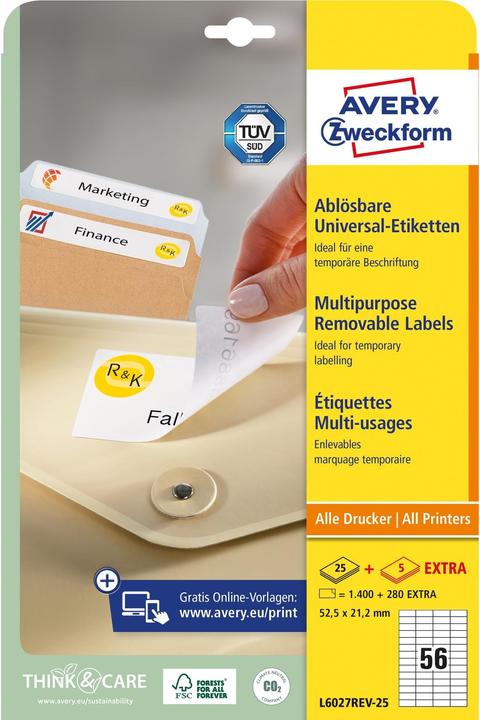 Productafbeelding Avery Universele etiketten