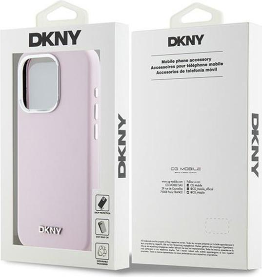 Produktbild DKNY DKHMP14LSMCHLP iPhone 14 Pro 6.1" różowy/pink hardcase Liquid Silicone Small Metal Logo MagSafe (Apple iPhone 14 Pro)