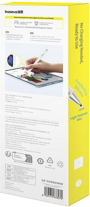 Produktbild Baseus Smooth Writing III magnetic stylus 3in1 (white)