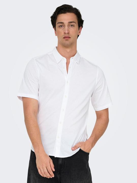 Produktbild Only & Sons Onsrobin Button Under Ss Stretch Shirt (M)